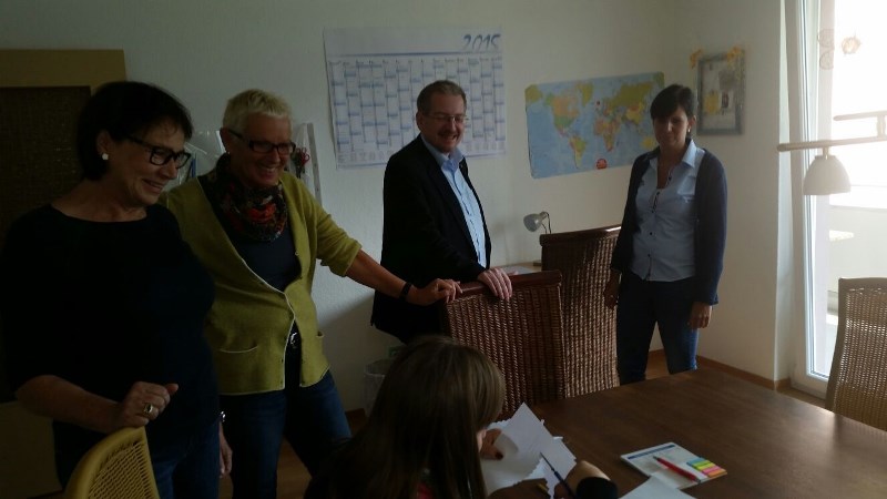 Michael Vietz und einige der Mitstreiterinnen des Nordstadttreffs