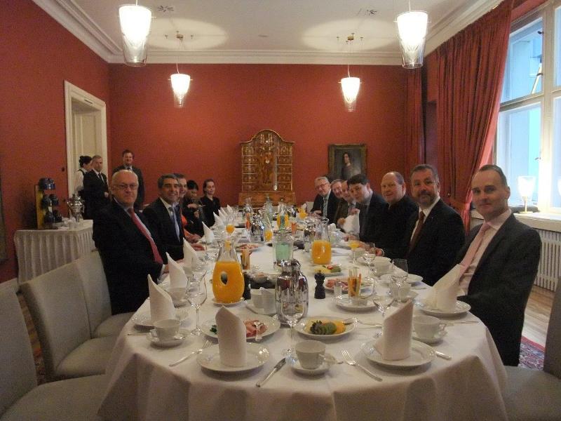 beim Fr�hst�ck mit dem Pr�sidenten
